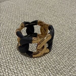 Gold and Black Chain Bracelet